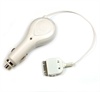 Einziehbar KFZ-Ladekabel - Apple iPhone, iPhone 3G, 3GS, iPod - Weiss